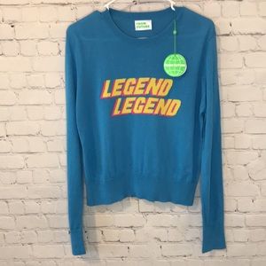 FROM FUTURE Legend Blue Silk/Cashmere Sweater NWT
